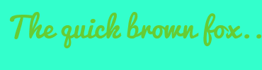 Image with Font Color 66CC33 and Background Color 33FFCC